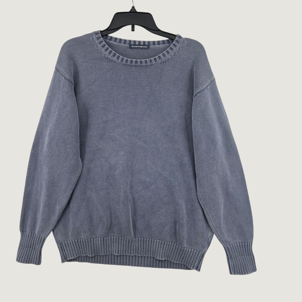 Brandy Melville Oversized Sweater One Size Blue Gray Vintage Wash Slouchy Italy